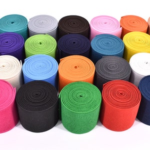 1.5inch 40mm Wide Colored Double-side Elastic Band, Elastic Trim, Elastic Ribbon, Sewing Elastic,Clothing accessories-1 Yard