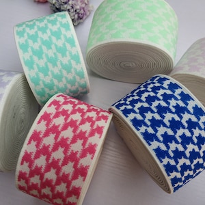 Banda elástica suave de jacquard de 2 pulgadas y 50 mm de ancho, ribete elástico, elástico para cinturilla, elástico de costura, accesorios de ropa - 1 yarda