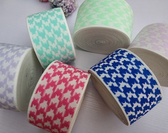 Bande élastique douce jacquard de 2 pouces de large, 50 mm, bordure élastique, ceinture élastique, élastique à coudre, accessoires vestimentaires-1 yard