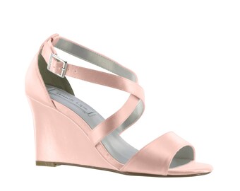 blush colored wedges
