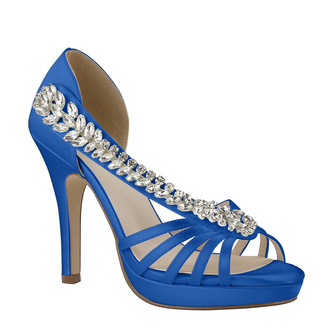 Delaney Dyed Royal Blue. Wedding Shoe, Prom Shoe, Dyed Shoe, Custom