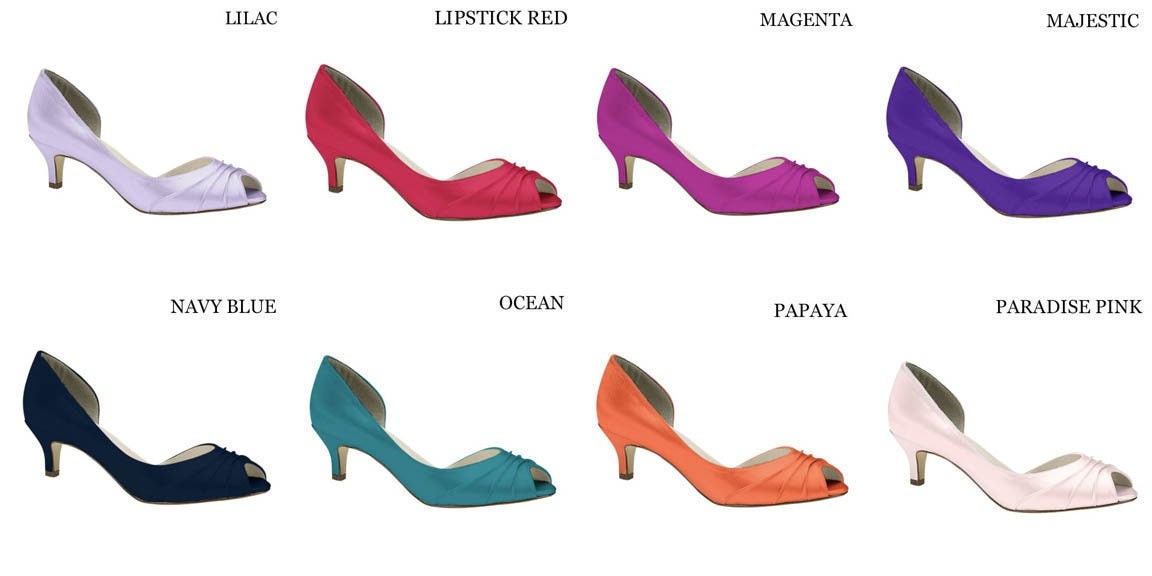 Donna Satin Dye Red, Wedding Shoe, Prom Shoe, Dyed Shoe, Custom Dyed ...