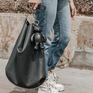 Large tote bag, shoulder bag, big shopping bag, leather bag, leather tote bag, woman leather tote, everyday bag, double sided leather bag