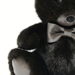 Luxury Mink Fur Bunny Natural Fur Toy Baby Shower Christmas Gift image 3