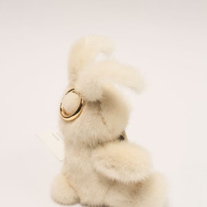 Luxury Mink Fur Bunny Natural Fur Toy Baby Shower Christmas Gift image 4