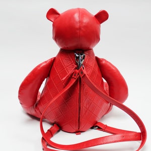Teddy Bear Leather Design Backpack image 6