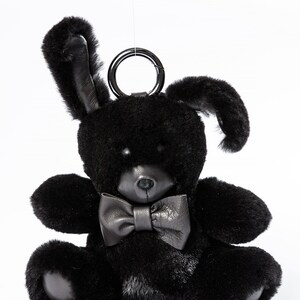 Luxury Mink Fur Bunny Natural Fur Toy Baby Shower Christmas Gift image 8