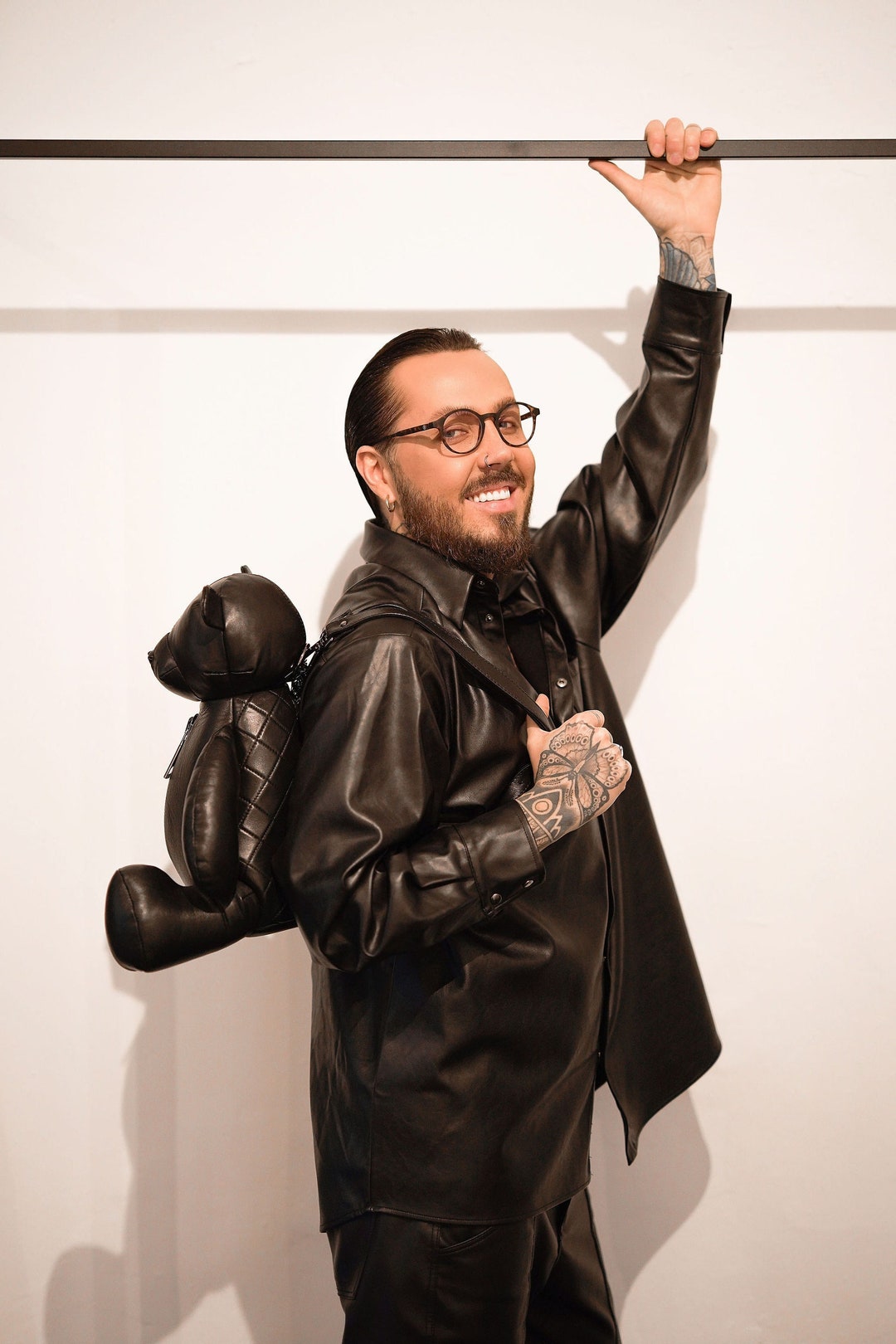 Fashion Backpacks Mouflon Backpack Purse Leather Teddy Bear