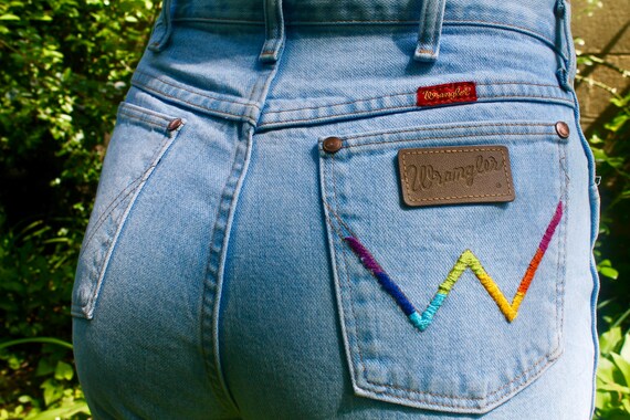 wrangler rainbow jeans