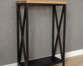 Small scandinavian loft console table, entryway table, narrow console table, handmade furniture, konsolentisch, entryway table, side table