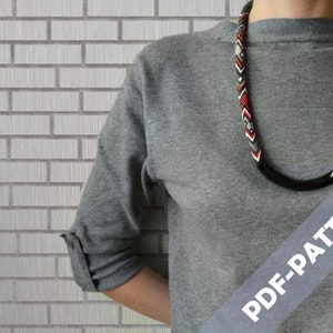 Bead crochet rope necklace pattern Contemporary beading pattern Crochet with beads necklace pattern Jewelry making  Chudibeads