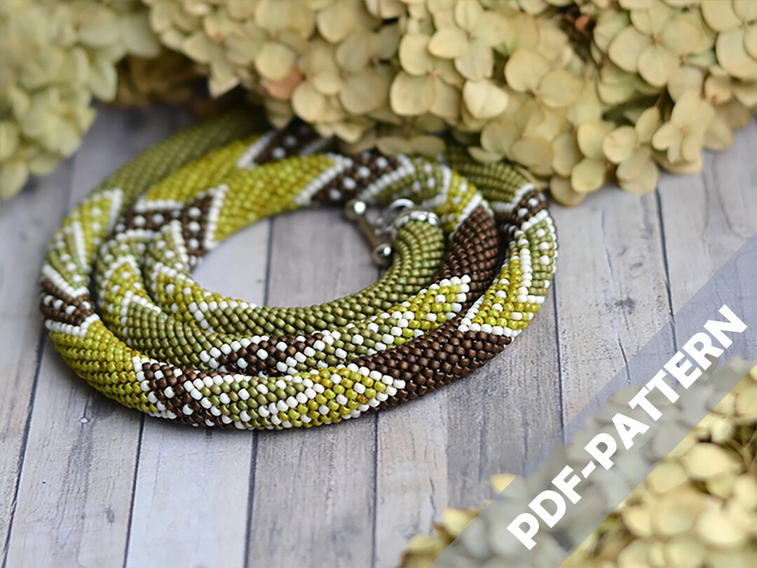 Bead Crochet Seed Beads Necklace Beading Pattern Etsy