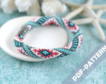 Bead crochet bracelet pattern