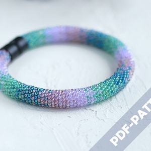Bead crochet gradient bracelet pattern