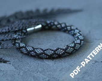 Bead crochet snake skin pattern for bracelet