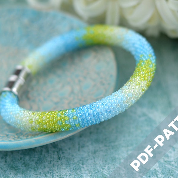 Bead crochet gradient bracelet pattern