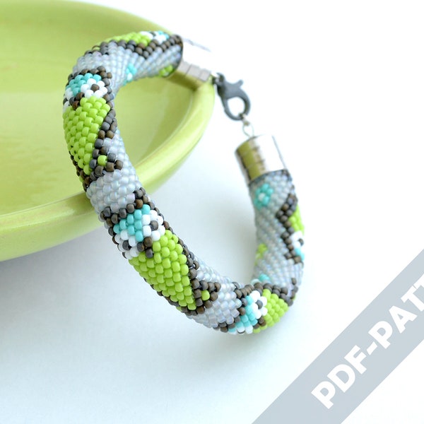 Bead crochet bracelet pattern