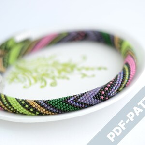 Bead crochet necklace pattern Seed beads necklace pattern
