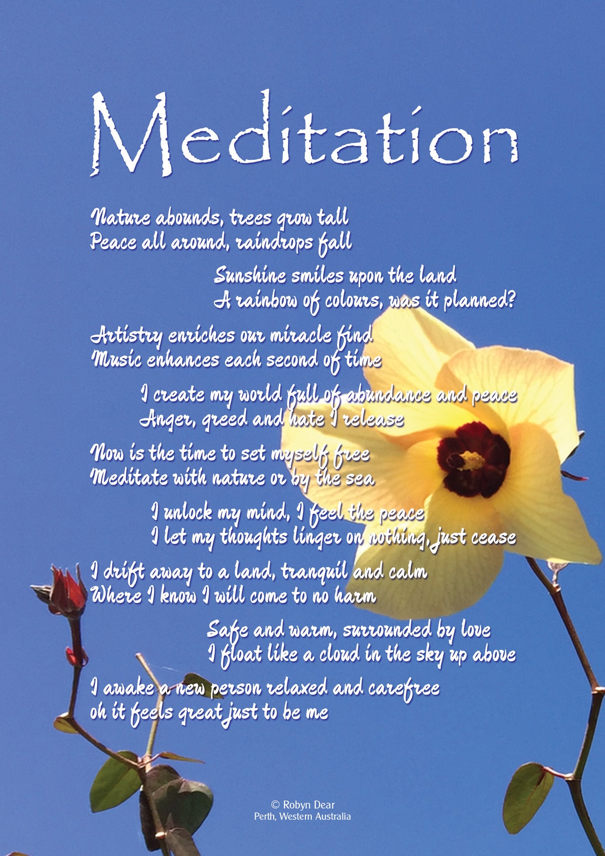 Meditation. A poem about love and life and relaxation. | Etsy