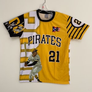  Youth 21 Roberto Clemente Jersey for Boys Kids Puerto Rico  World Game Classic Baseball Jerseys Stitched Black Size S : Clothing, Shoes  & Jewelry