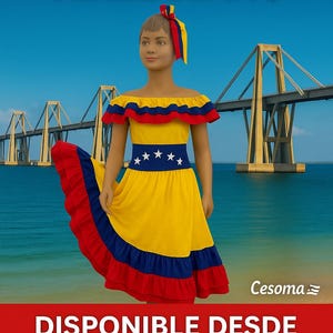 Traje Tipico Venezuela Tallas Niñas