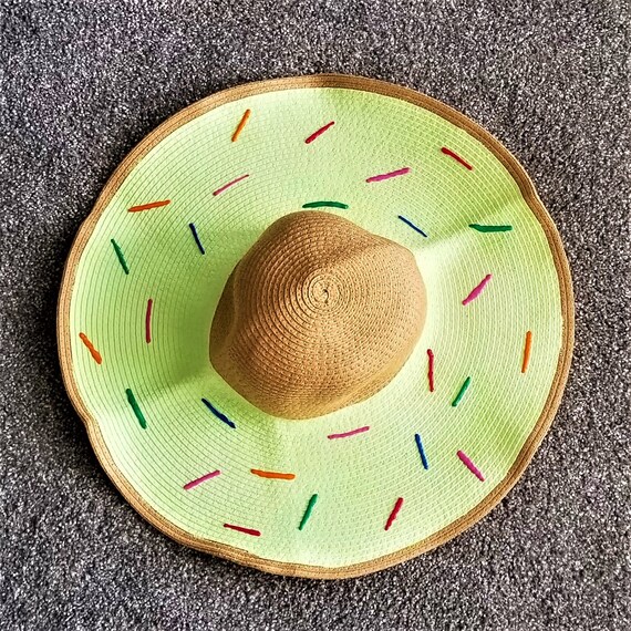 mint green floppy hat