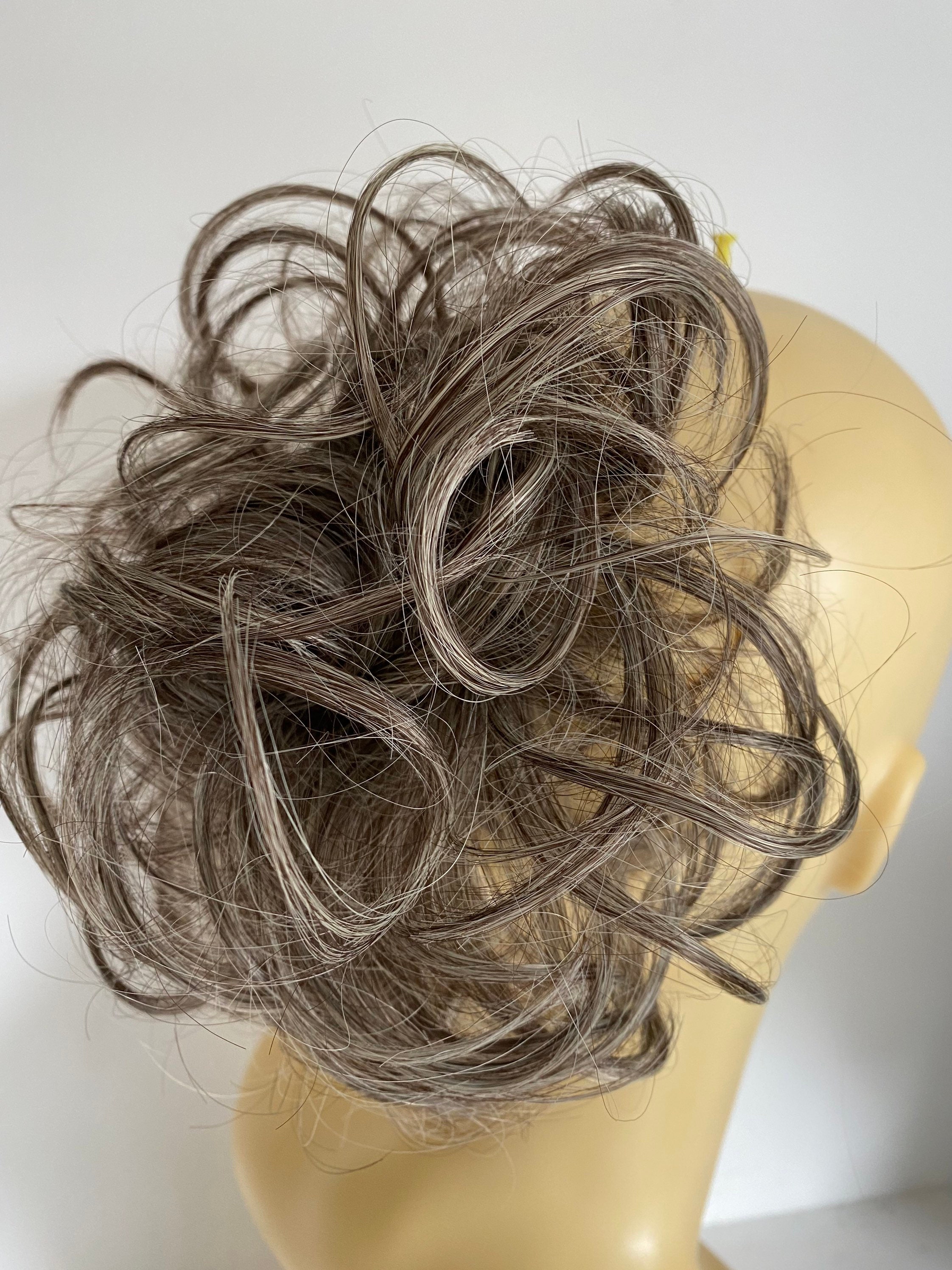 Scrunchie in dirty grey brown mix synthetic hairpiece natural Etsy