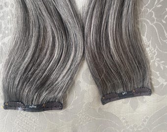 100% human hairline extensions designed for ladies with thinning hairline , transform you hair in seconds in dark grey 12 inches (6/10)