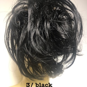 Synthetic messy different lengths hair budget Scrunchie extensions ponytail up do (7)