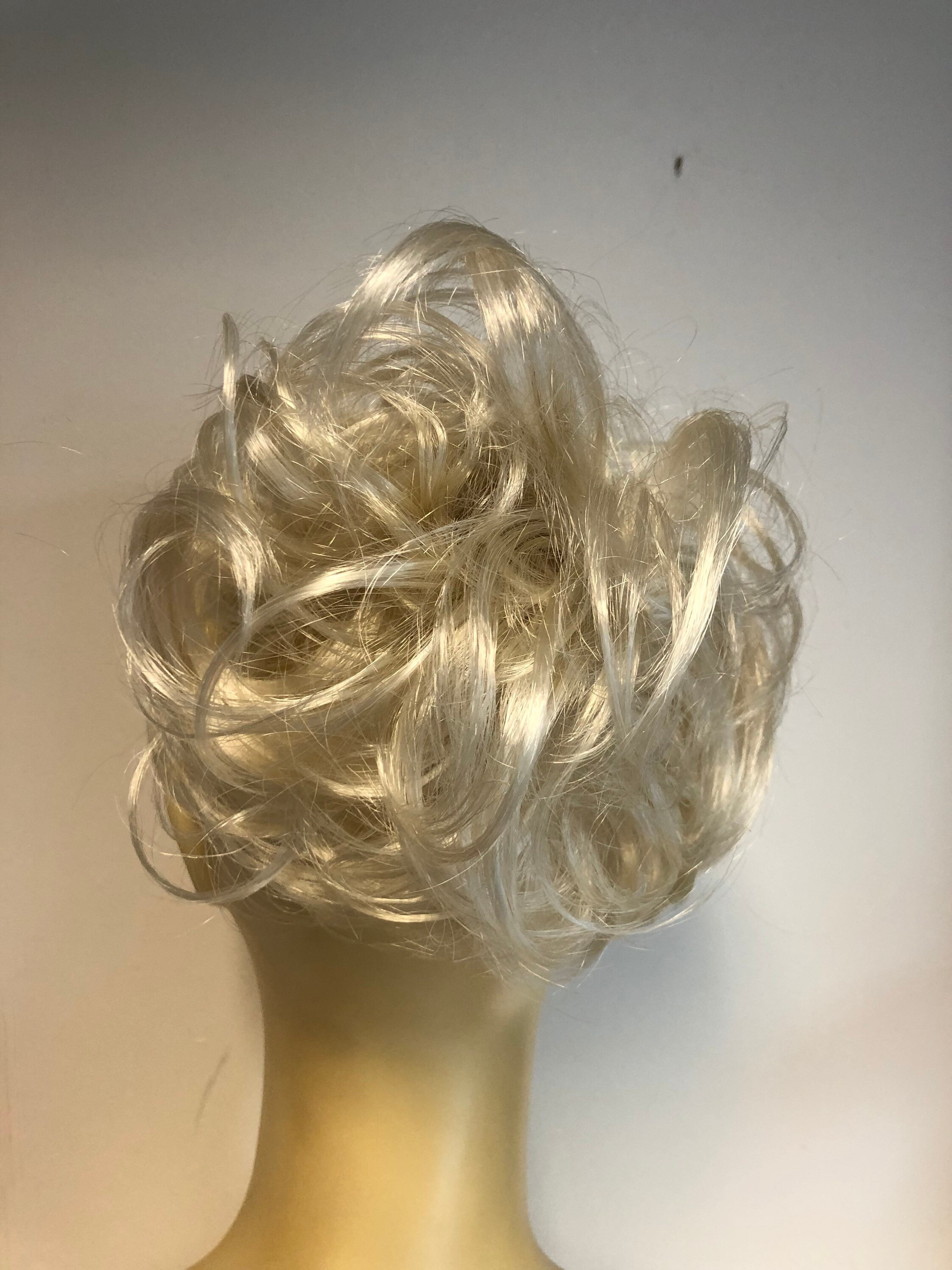 Small Scrunchie hairpiece Blonde /super blonde / up do with Etsy