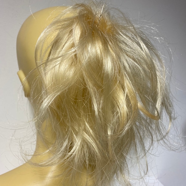 100% Human hair messy wavy bleach blonde 613 (7/60)