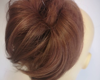 100% Human hair scrunchie extension ponytail in light copper Ash brown (33/30) (5/66)