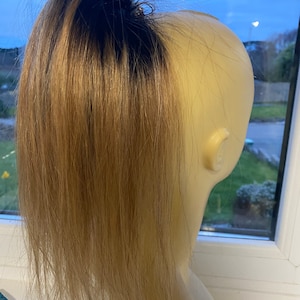 ombré 1/B 27 colour Human hair scrunchie extension ponytail bun  extension ponytail 12 inches (7/55)