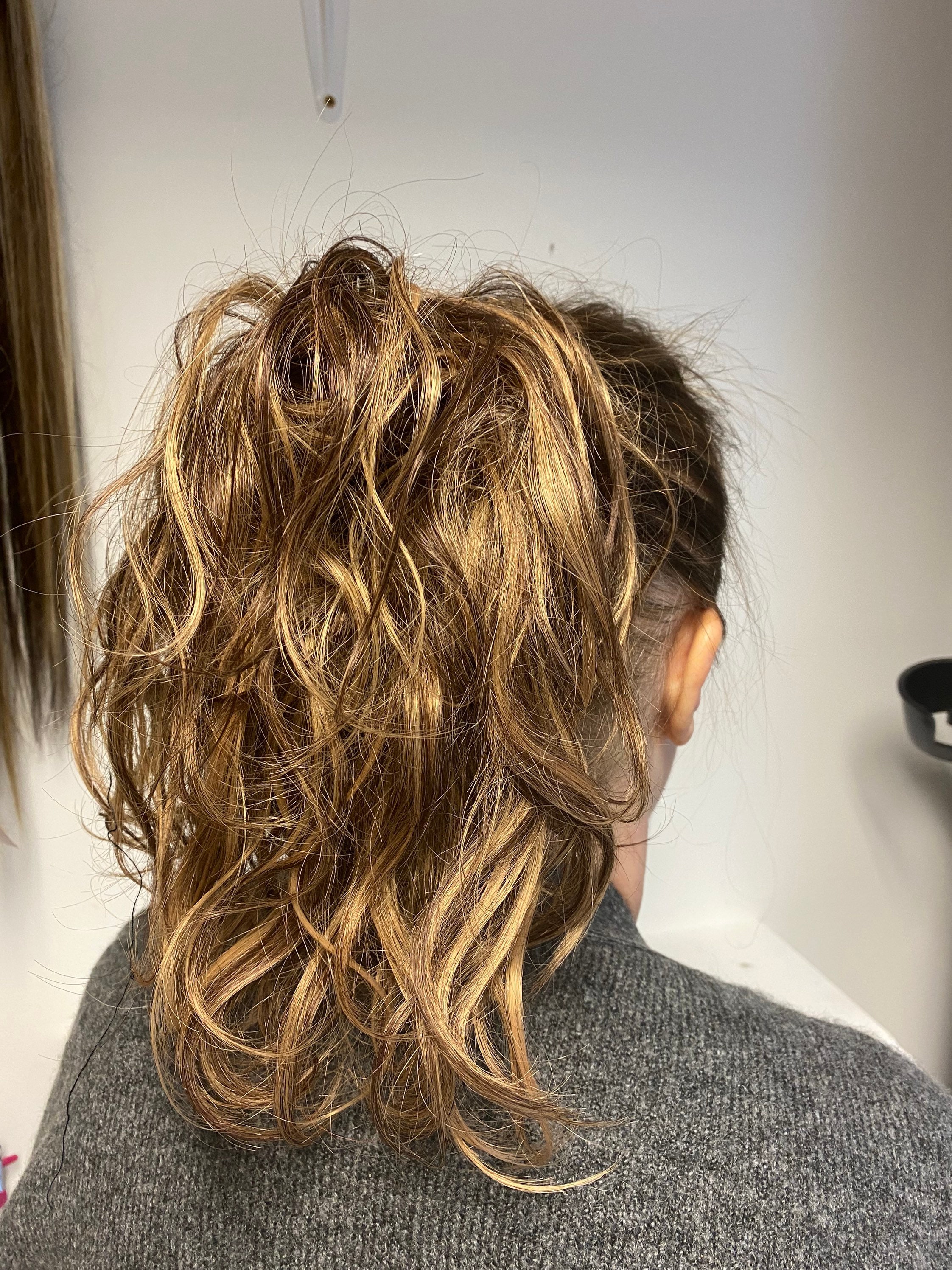 Human Hair Mix With Synthetic Hair Scrunchie in Dark Brown Etsy