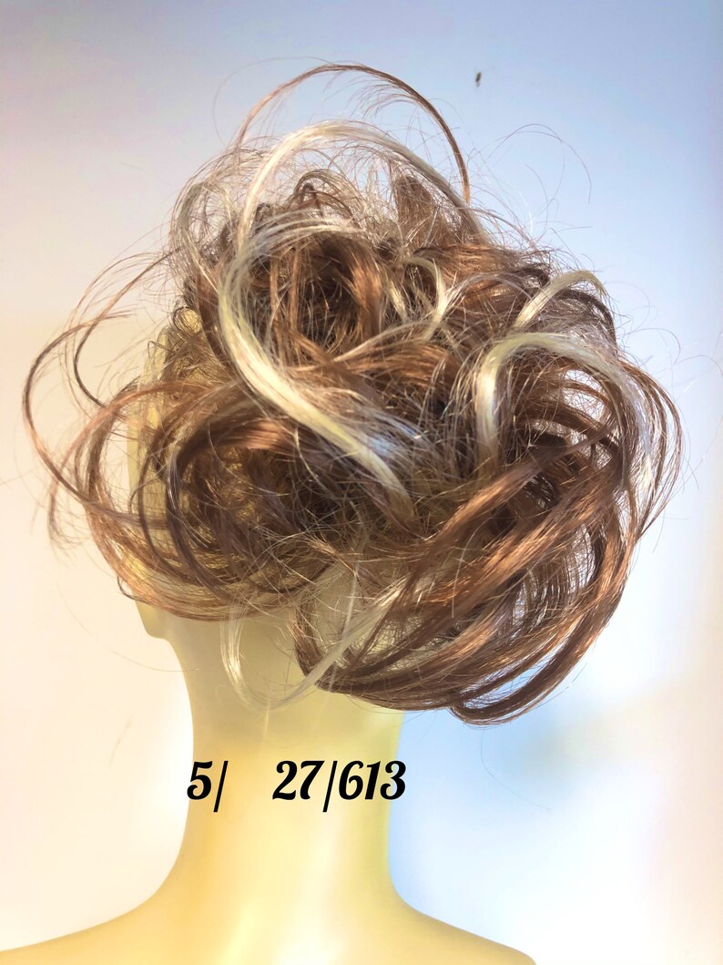 Small Scrunchie Hairpiece Blonde /super Blonde / up Do With Etsy