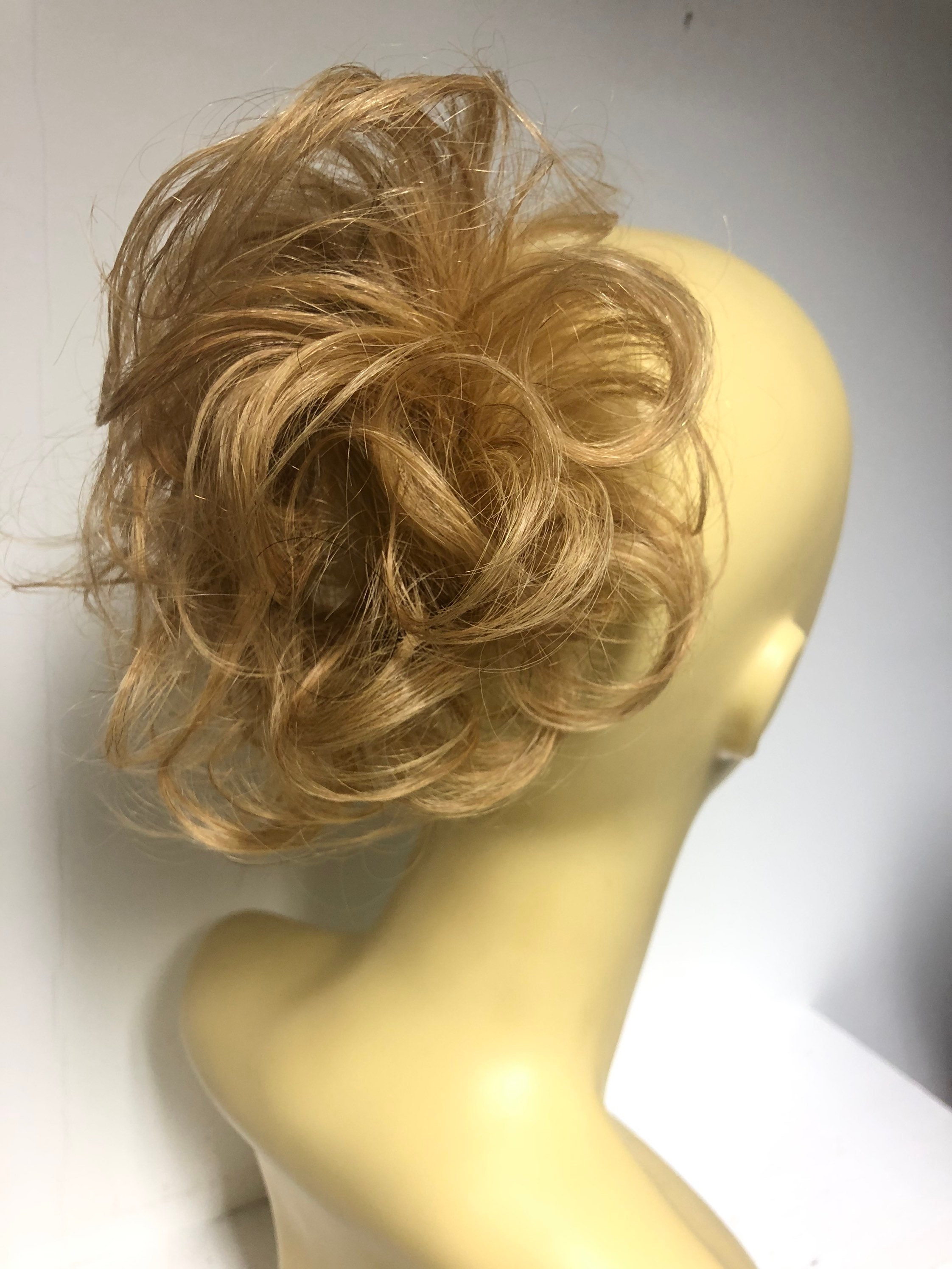 100 golden blonde 27 Human hair scrunchie extension Etsy