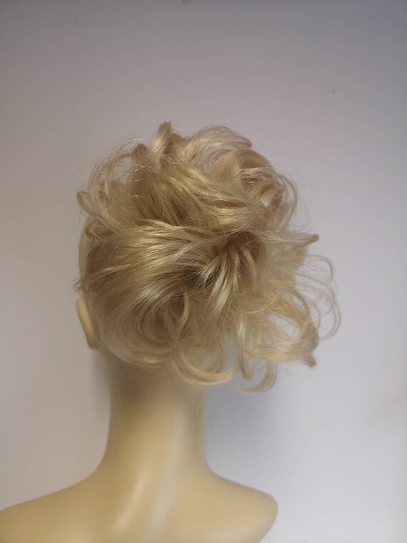 100 Human Hair Scrunchie Extension Ponytail Put Up Curly Bun Etsy