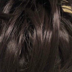 Brown deluxe hair scrunchie extension ponytail put up curly bun  extension (19/4)