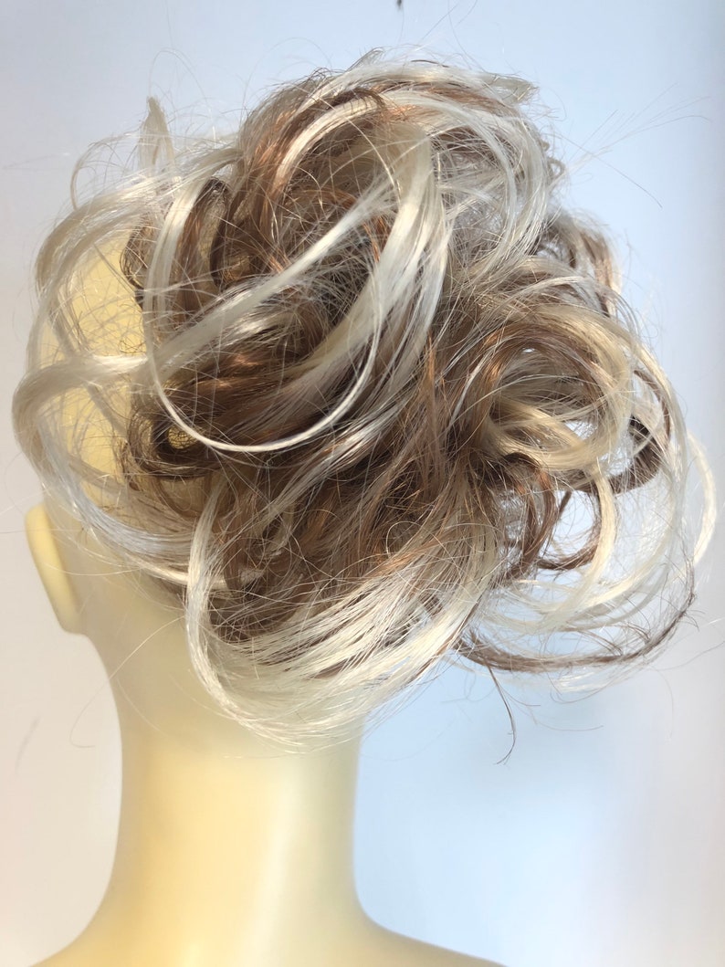 Small Scrunchie Hairpiece Blonde /super Blonde / up Do With Etsy