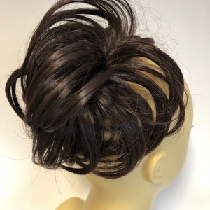 braun 4 verschiedene Stile Scrunchies Verlängerung HaarteilHaarschmuck (66)