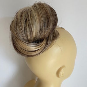 Authentic blonde wraparound bun drawstring Hair extension ponytail best quality (tri colours)
