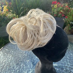 Ash Blonde Hair Scrunchie Extension: Ponytail Bun image 6