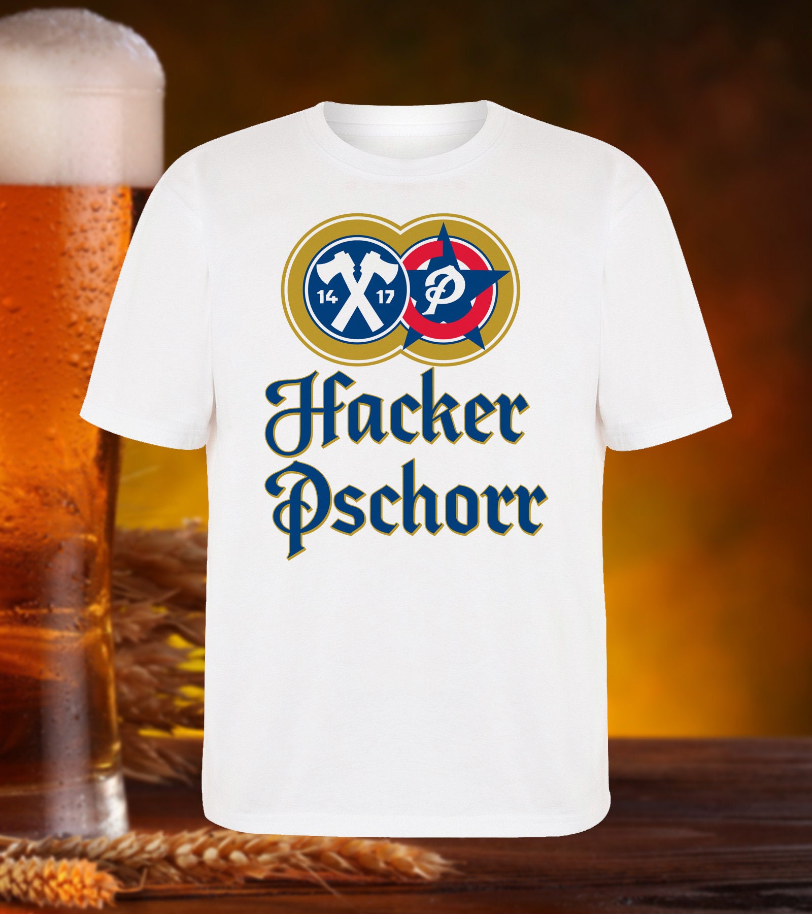 hacker pschorr t shirt