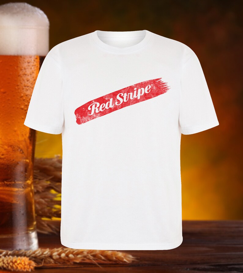 RED STRIPE BEER T Shirt by Beer Jamaica Kingston Bob Etsy