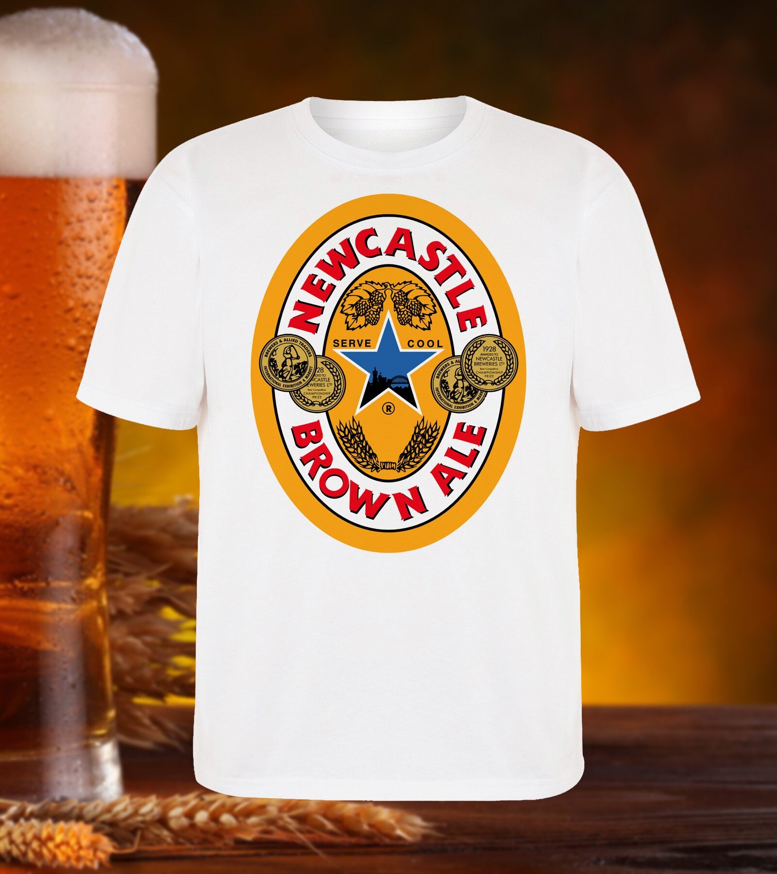 NEWCASTLE BROWN ALE Beer T Shirt by Beer Serve Cool Etsy