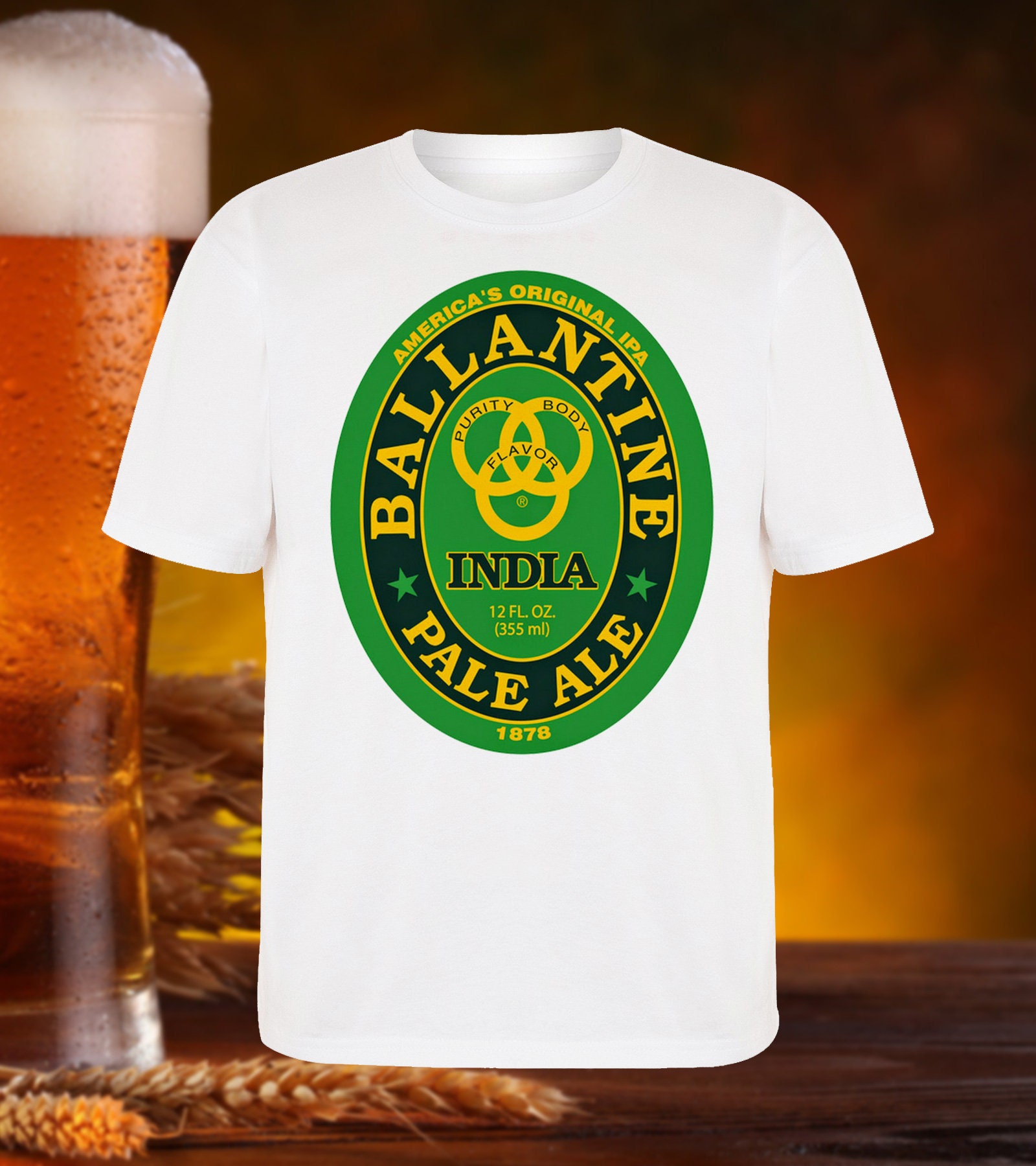 Ballantine Beer T Shirt By Beer Planet India Pale Ale 7 2 Alc Etsy