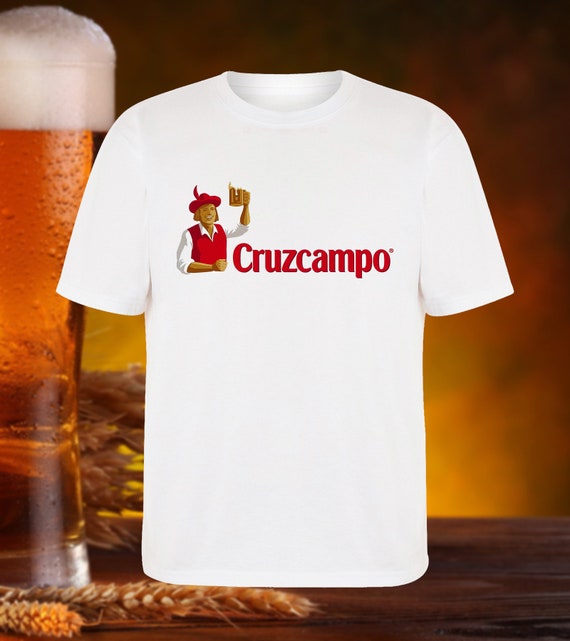 Cruzcampo Mens Camiseta Pilsen Pearl Man T-Shirt