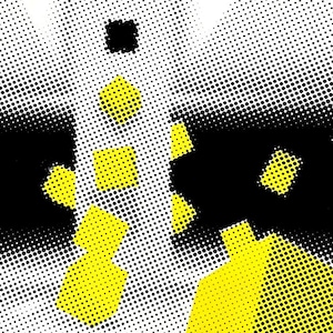 Geometric Screen Print – Abstract Yellow and Black Wall Art – Modern Silkscreen Poster – Limited Edition Art Print