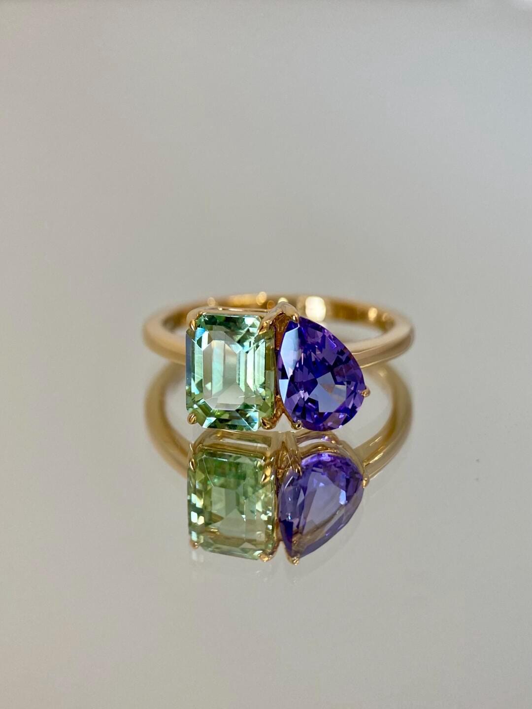 thumbnail image 2 of March X June Toi Et Moi Birthstone RING; & Co. White Gold / 5.5 2 of 12