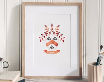Walsh Coat Of Arms Etsy Walsh Coat Of Arms Etsy